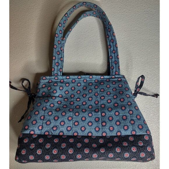 Beautiful and Unique Blue and Red Fabric Purse - Picture 8 of 15